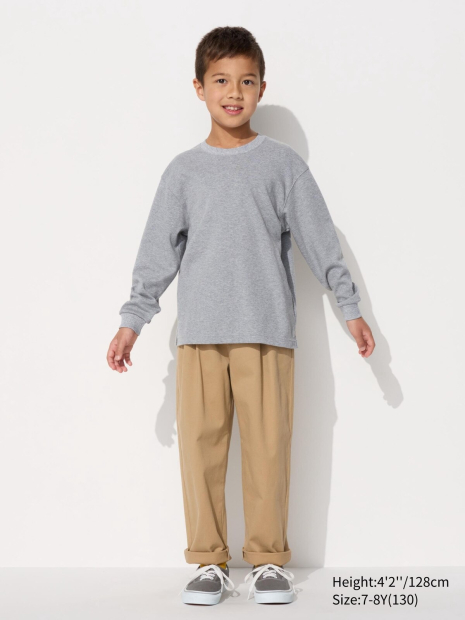 Детский лонгслив UNIQLO 1159832925 (Серый 9-10)