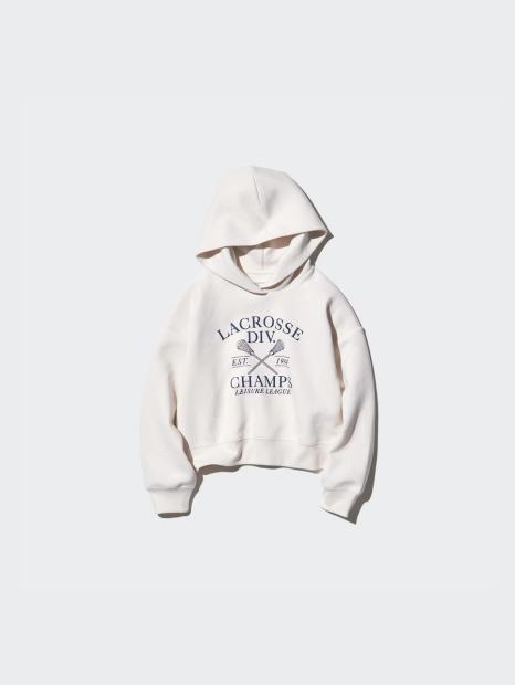 Детское худи с капюшоном DRY от UNIQLO 1159833412 (Белый 115-125)