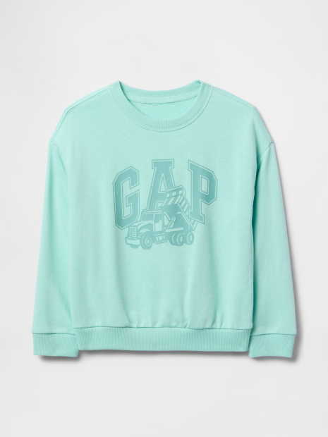Детский свитшот GAP с логотипом 1159836565 (Бирюзовый 4)