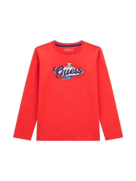 Лонгслив для мальчика GUESS с принтом 1159837377 (Красный 18)