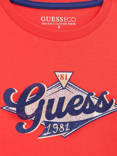 Лонгслив для мальчика GUESS с принтом 1159837377 (Красный 18)