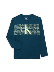 Дитячий лонгслів Calvin Klein з логотипом 1159794166 (Зелений, M)