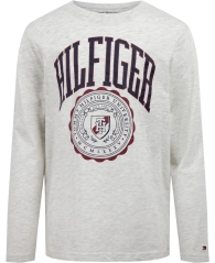 Дитячий лонгслів Tommy Hilfiger з логотипом 1159811568 (Сірий, 128-140)