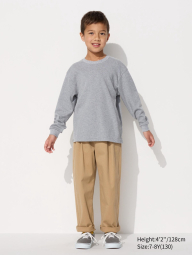 Детский лонгслив UNIQLO 1159832925 (Серый 9-10)