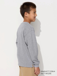 Детский лонгслив UNIQLO 1159832925 (Серый 9-10)