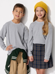 Детский лонгслив UNIQLO 1159832925 (Серый 9-10)