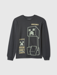 Дитячий лонгслів Minecraft GAP Creeper 1159836494 (Сірий XS)