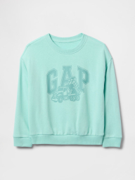 Детский свитшот GAP с логотипом 1159836695 (Бирюзовый 3)