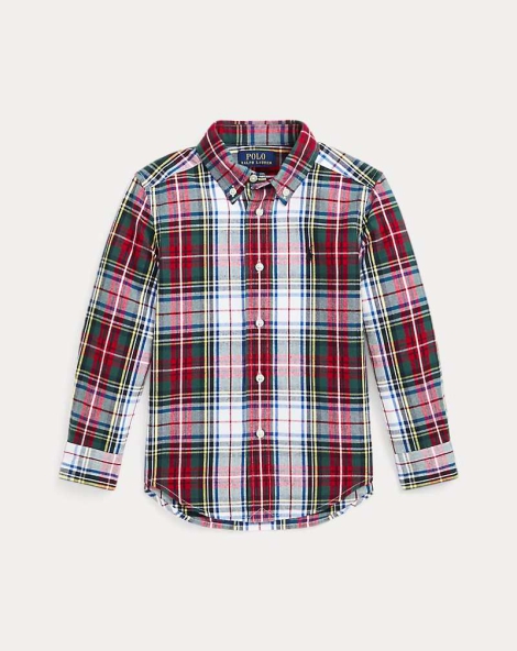 Детская рубашка Ralph Lauren в клетку 1159828702 (Разные цвета L)