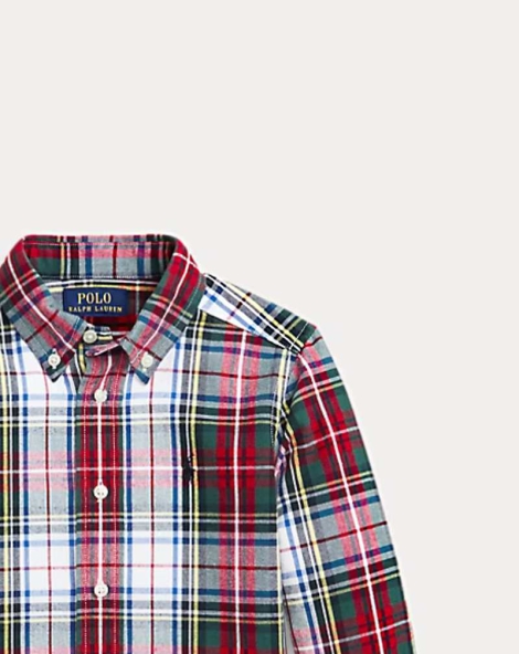 Детская рубашка Ralph Lauren в клетку 1159828702 (Разные цвета L)