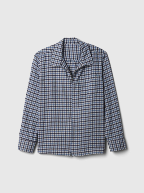 Детская фланелевая рубашка GAP на молнии 1159833202 (Синий XXL)