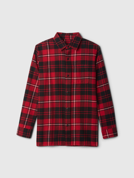 Дитяча фланелева сорочка GAP в клітинку 1159834869 (Червоний XL)