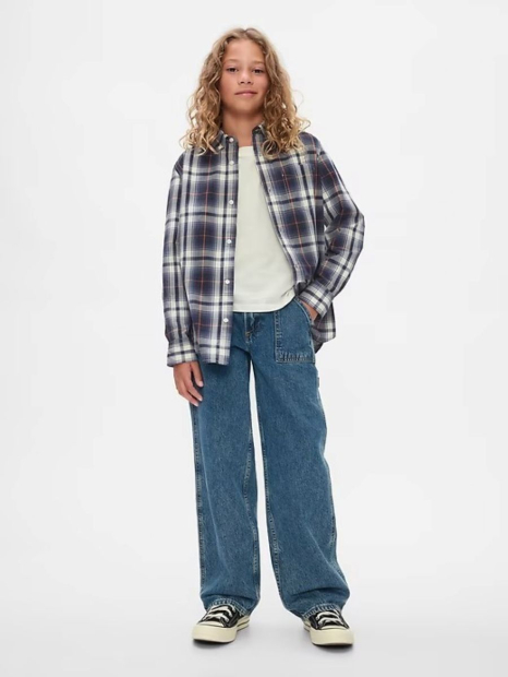 Детская рубашка из органического хлопка Poplin от GAP 1159836855 (Разные цвета XL)