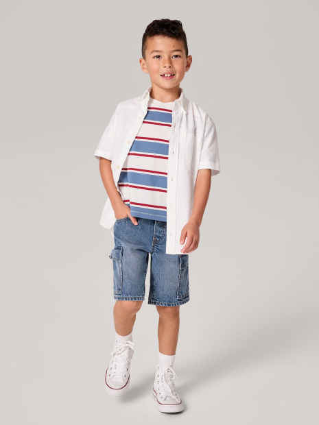 Дитяча сорочка з коротким рукавом GAP 1159837331 (Білий M)