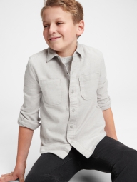 Детская рубашка GAP с длинным рукавом 1159803077 (Серый, S)
