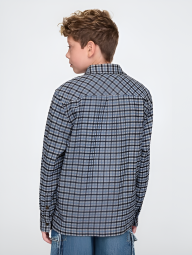 Детская фланелевая рубашка GAP на молнии 1159833202 (Синий XXL)