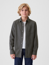 Детская фланелевая рубашка GAP 1159833857 (Серый S)