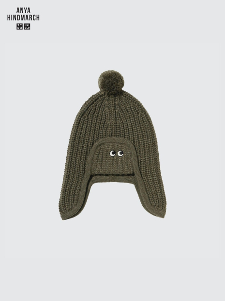 Дитяча в'язана шапка UNIQLO HEATTECH 1159832758 (Зелений M/L)