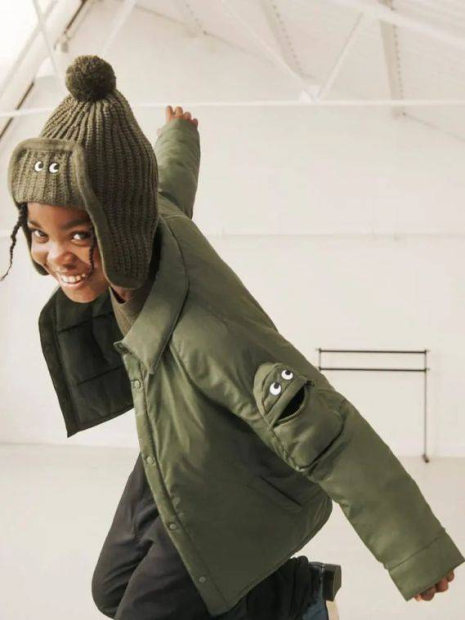 Детская вязаная шапка UNIQLO HEATTECH 1159832758 (Зеленый M/L)