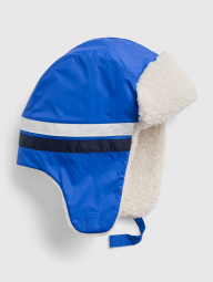 Детская шапка GAP зимняя ушанка мальчику art822561 (Синий, размер 52-54)