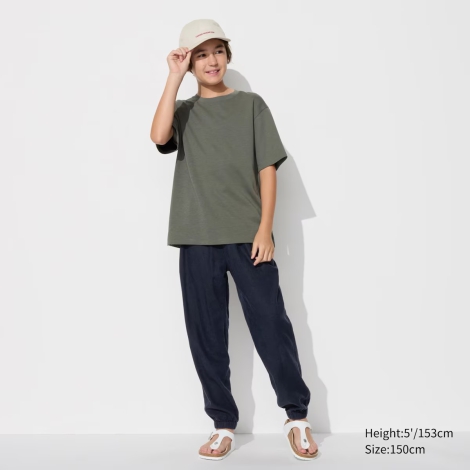 Детские штаны-джоггеры UNIQLO 1159811957 (Синий, 135-145)