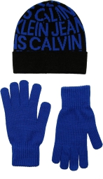 Детский комплект Calvin Klein шапка и перчатки 1159801379 (Синий, 8-16)