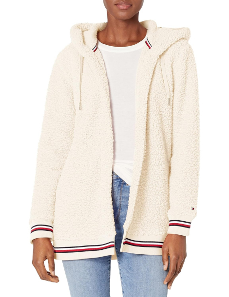 Женская меховая куртка Tommy Hilfiger шерпа 1159838619 (Белый XXL)