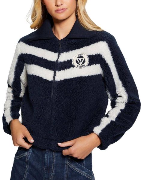 Женская куртка GUESS шерпа 1159838875 (Синий L)