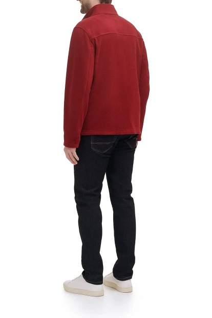 Чоловіча куртка флісова Tommy Hilfiger на блискавці 1159840084 (Бордовий XS)