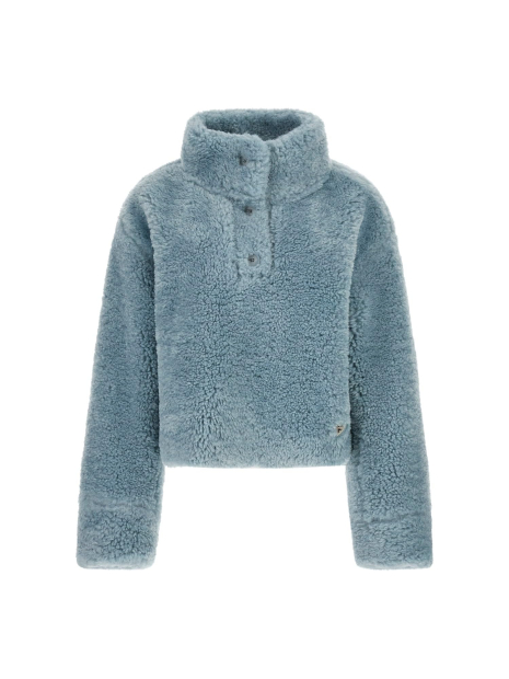 Женская меховая куртка Guess на пуговицах 1159850193 (Голубой L)