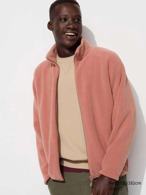 Флисовая куртка на молнии UNIQLO 1159850484 (Розовый L)