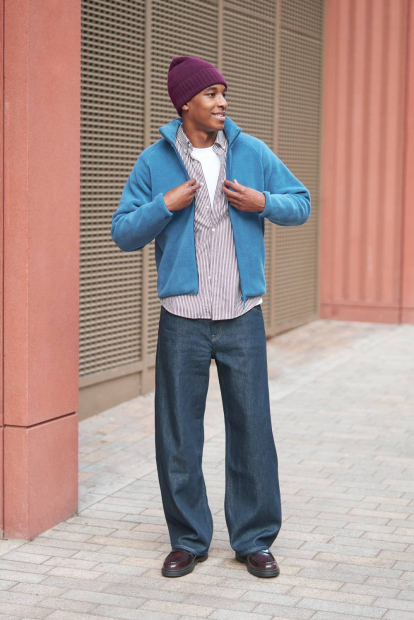 Флісова куртка UNIQLO 1159851103 (Блакитний M)