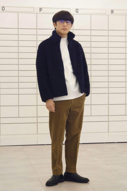 Куртка на молнии UNIQLO из искусственного меха 1159851470 (Синий XXL)