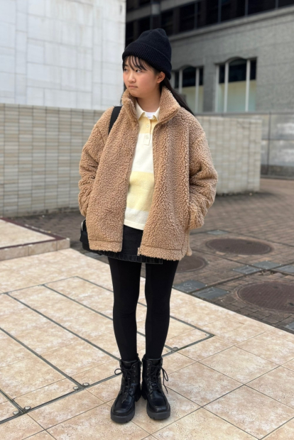 Куртка на молнии UNIQLO из искусственного меха 1159851472 (Коричневый XL)