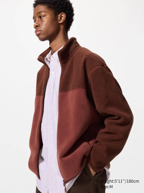 Флисовая куртка Uniqlo 1159851851 (Бордовый M)