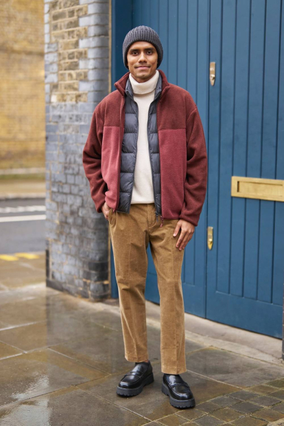 Флисовая куртка Uniqlo 1159851851 (Бордовый M)