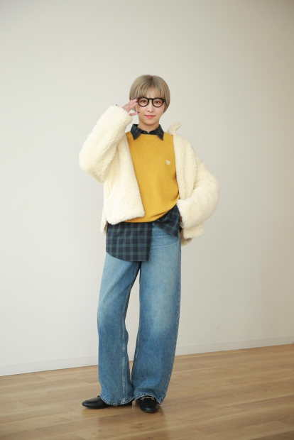 Куртка на молнии UNIQLO из искусственного меха 1159852027 (Молочный S)