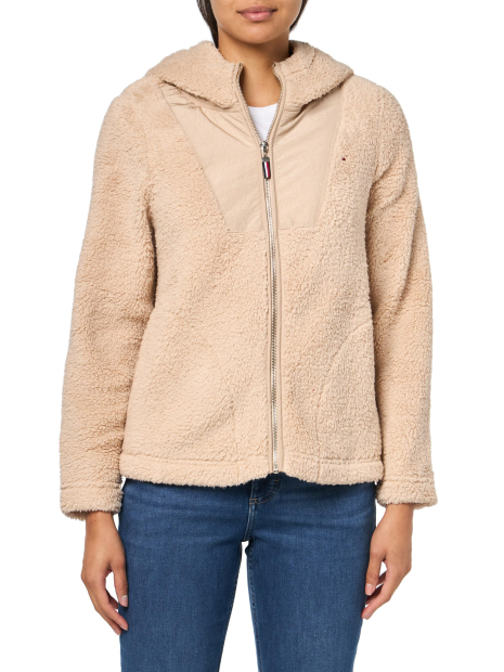 Куртка из шерпы Tommy Hilfiger с капюшоном 1159853512 (Бежевый XL)