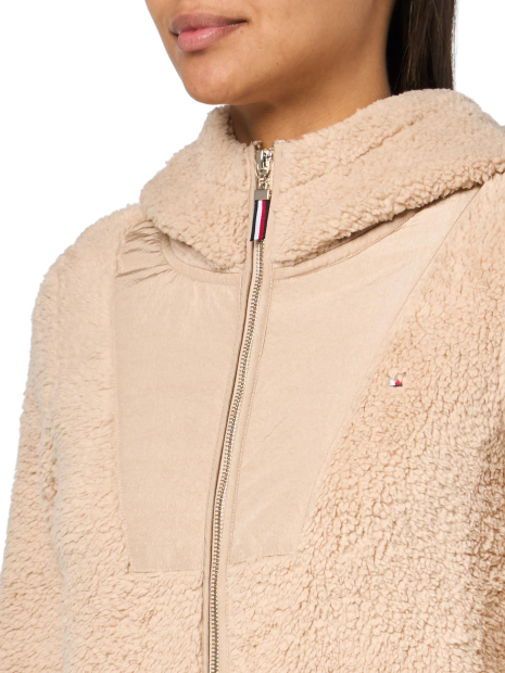 Куртка из шерпы Tommy Hilfiger с капюшоном 1159853512 (Бежевый XL)