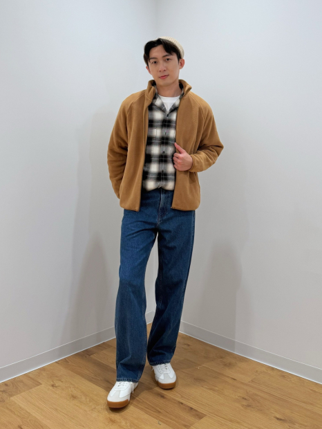 Флисовая куртка на молнии UNIQLO 1159855891 (Коричневый M)