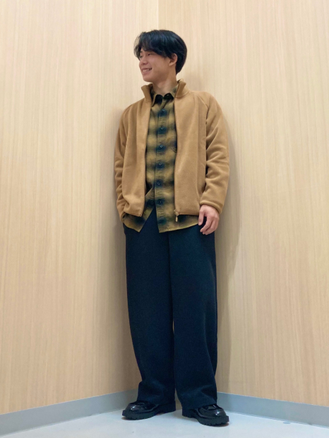 Флисовая куртка на молнии UNIQLO 1159855891 (Коричневый M)