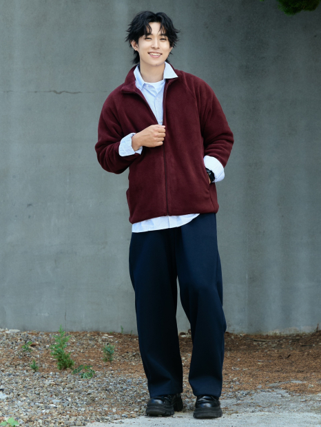 Флисовая куртка на молнии UNIQLO 1159855932 (Бордовый XXL)