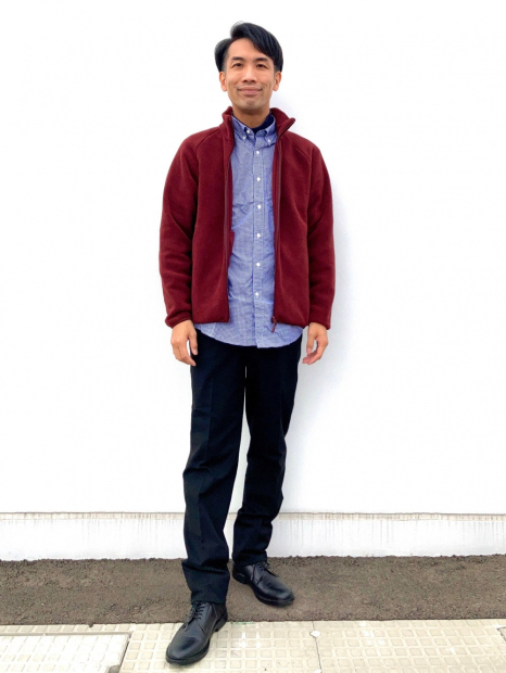 Флисовая куртка на молнии UNIQLO 1159855932 (Бордовый XXL)