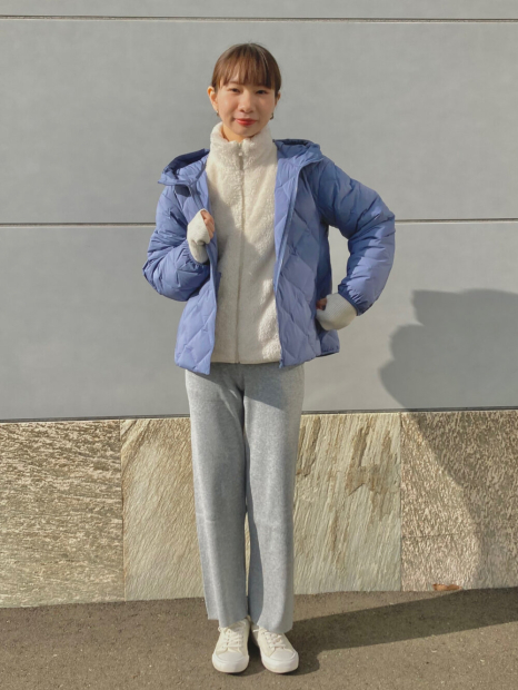 Куртка на молнии UNIQLO из искусственного меха 1159858361 (Молочный XXL)