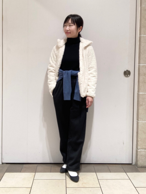 Куртка на молнии UNIQLO из искусственного меха 1159858361 (Молочный XXL)