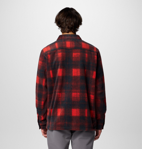 Чоловіча флісова куртка-сорочка Columbia в клітинку 1159860472 (Чорний/Червоний 2X)