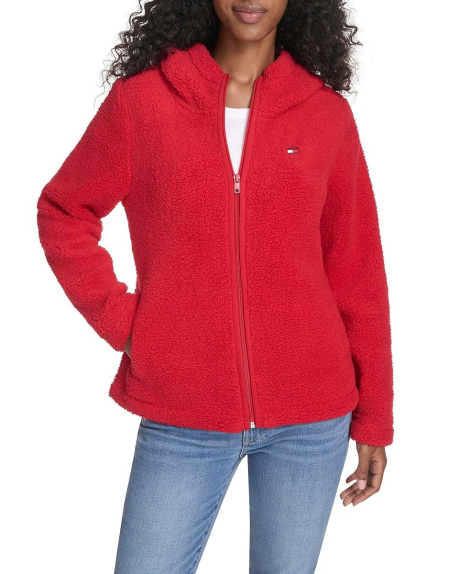 Куртка из шерпы Tommy Hilfiger с капюшоном 1159861211 (Красный XL)