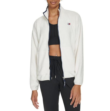 Женская куртка из экомеха Tommy Hilfiger на молнии 1159861621 (Молочный L)