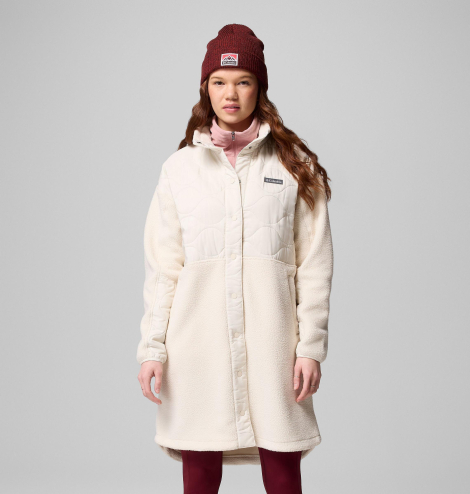 Женская удлинённая флисовая куртка Columbia 1159861811 (Молочный L)