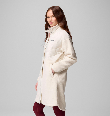 Женская удлинённая флисовая куртка Columbia 1159861811 (Молочный L)